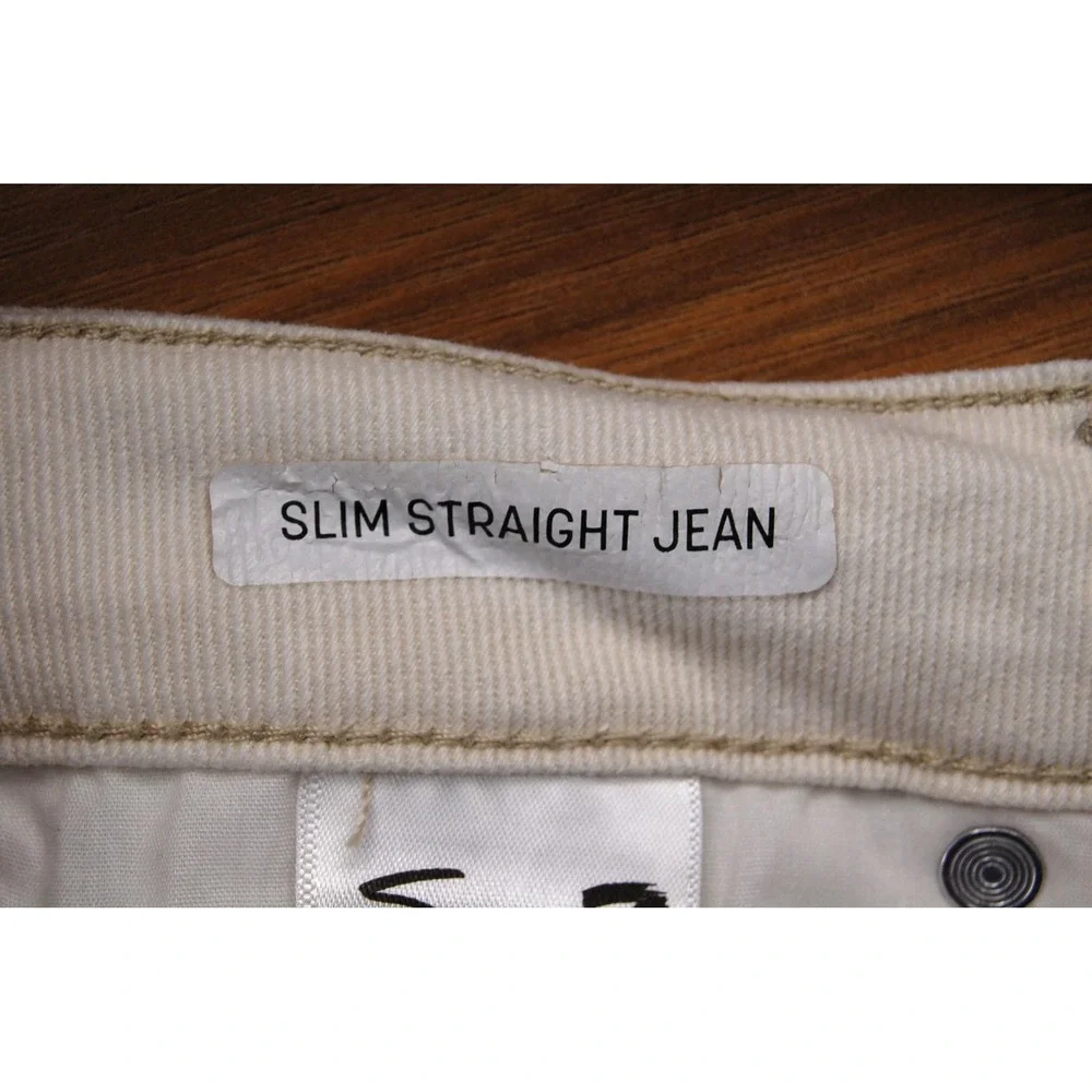 Seven7 Jeans Womens 4 Off White Slim Straight‎ Stretch Denim Five Pocket Classic